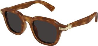 Cartier CT 0536S Zonnebril - unisex - Zonnebrillen - Bruin - 49 MM - Accessoires