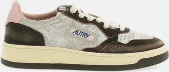 Autry Medalist Low Laminated Suede Sneakers