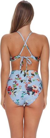 Sunsets Hannah High Waist Bikini Swim Bottoms in Budding Romance at Nordstrom, Size X-Large