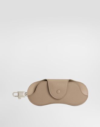 Dolce & Gabbana Calfskin Eyewear Case - Man Wallets And Small Leather Goods Beige Onesize