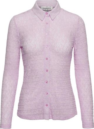 &Co Woman Kant Blouse - Dames - Blouses & Shirts - Roze - Maat: XL Poliester