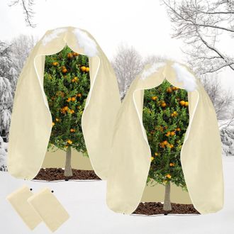 OEM Protecci&oacute;n Invernal Para Plantas En Maceta, 2 Unidades, 200 X 240 Cm, Bolsa De Protecci&oacute;n Invernal Para Plantas Con Cremallera Y Cord&oacute;n Ajustable