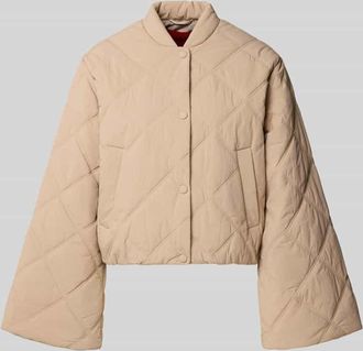HUGO BOSS Relaxed Fit Steppjacke mit Druckkn&ouml;pfen Modell FASTEPPA in Beige, Gr&ouml;&szlig;e XXL