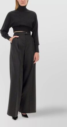 Sportmax cropped long sleeve turtleneck knit top