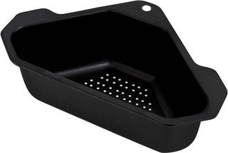No Brand Cesta De Desag&uuml;e Para Fregadero - Cesta Coladora De Cocina - Cesta Coladora Para Restos De Comida - Forma Triangular Que Ahorra Espacio - 24,6 X 18 X 