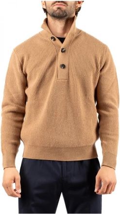 FILIPPO DE LAURENTIIS Maglia - Heren - V-hals truien - Bruin - L - Truien & Vesten