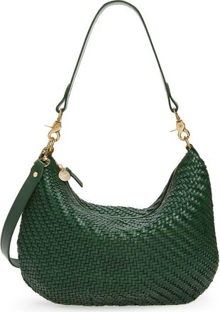 Clare Vivier Moyen Messenger Crossbody Bag in Evergreen Woven at Nordstrom