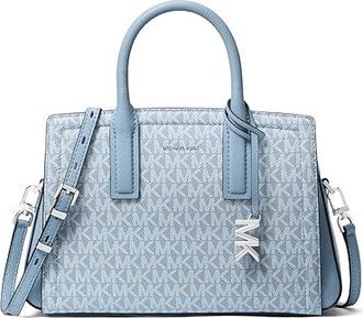 Michael Kors Laila Small Satchel Satchel Womens Handbags Chambray : SM, Polyester/Twill