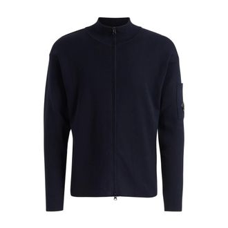 C.P. Company Zip-throughs, male, Blue, Size: L Zip-through Cardigan