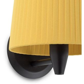 Faro Barcelona Samba Aplique De Pared Negra/encintada Amarilla 64307-36