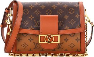 Louis Vuitton Brown Reverse Monogram Canvas Dauphine Mm (Authentic Pre-Loved)