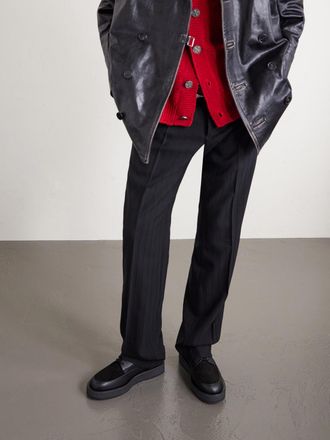 Enfants Riches Deprimes Sleeper Suede-Trimmed Leather Derby Shoes