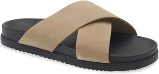 Bruno Magli Beau Slide Sandal in Sand Nubuck at Nordstrom Rack, Size 11.5