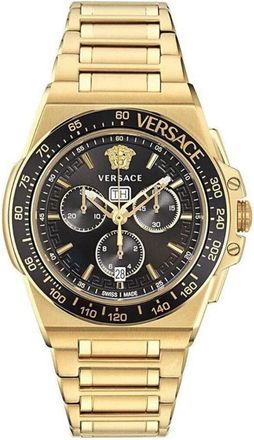 Versace Greca Extreme Chrono Horloge - unisex - Horloges - Geel - ONE Size - Accessoires