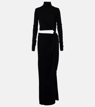 Sportmax Cutout jersey maxi dress