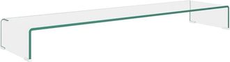 vidaXL Vidaxl - tv Stand/Monitor Riser Glass Clear 120x30x13 cm