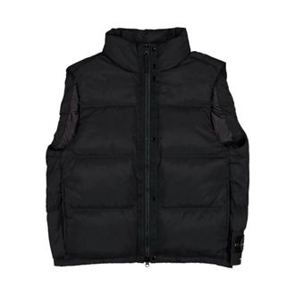 Stone Island Seamless Tunnel Down Gilet - Heren - Bodywarmers - Zwart - M - Leer - Jassen
