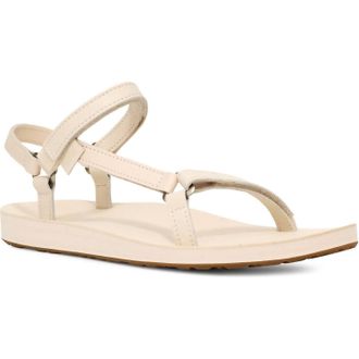 Teva Womens Original Universal Slim Leather Sandal In Birch