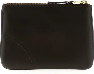 Comme Des Gar&ccedil;ons Calfskin Leather Card Case - Brown