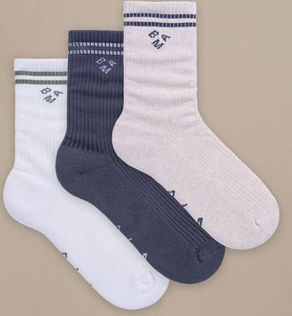 BAM Organic Cotton Crew Socks - 3 Pack - UK Size 8-11