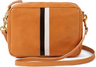 Clare Vivier Midi Sac Leather Crossbody Bag in Rustic/Black & Cream at Nordstrom
