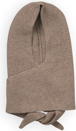 Becks&ouml;ndergaard Tie Balaclava - Dames - Accessoires - Beige - Maat: M/L Wol