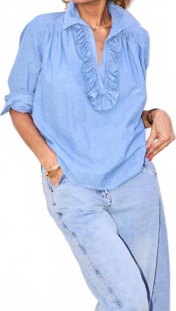 A Shirt Thing Womens Celine Denim Shirt In Light Wash