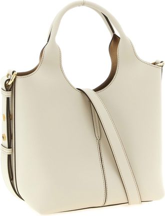 Tod's Womens Calfskin Leather Tote White