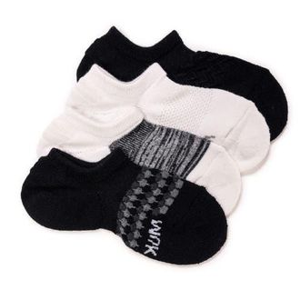 Muk Luks Womens Dream Step No Show Sock Liner, 4 Pair Pack in Black/white at Nordstrom