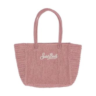 MC2 Saint Barth Tote Bags, female, Pink, Size: ONE SIZE Medium Raffia Hand Bag