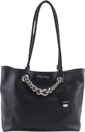 Miu Miu Pre-owned Tote Bags, female, Black, Size: ONE SIZE Pre-owned Tote bag