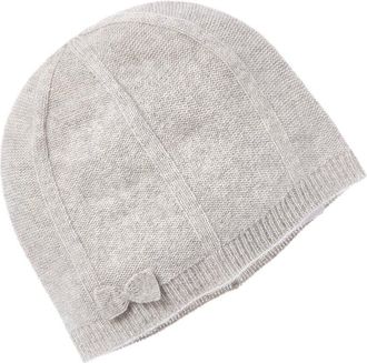 Amicale Cashmere Bow Cashmere Beanie