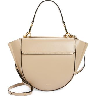 Wandler Small Hortensia Leather Top Handle Bag in Linen 1350 at Nordstrom