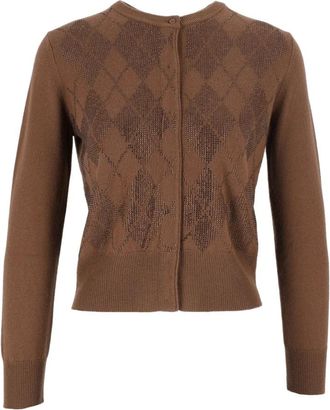 Max Mara C&aacute;rdigan Giovane - Knitwear - Mujer - Marr&oacute;n - XL