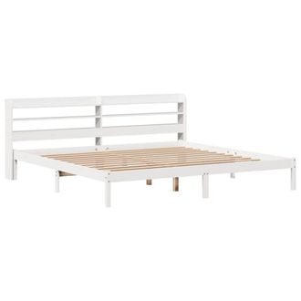 Berkfield Home Beautiful Bed Frame without Mattress White 200x200 cm Solid Wood Pine