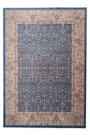 Kukoon Blue Beige Low Pile Traditional Persian Velvet Texture Area Rug | Size: 160 cm x 230 cm
