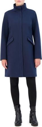 Cole Haan Soft Twill Coat in Navy at Nordstrom Rack, Size 10