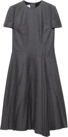 Prada asymmetrical short-sleeve midi dress - Grey