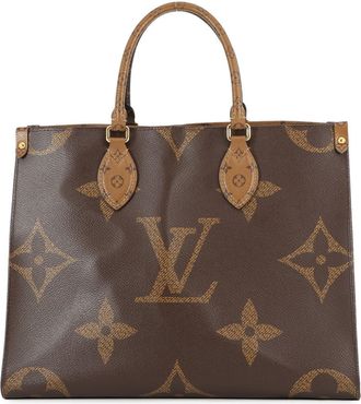 Louis Vuitton Monogram Reverse Red Color Monogram Reverse Monogram Handbag Tote Bag (Pre-Owned)
