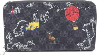 Louis Vuitton 2019 portemonnee met print en rits - Grijs