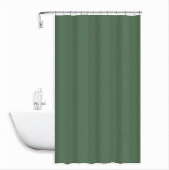 Trade Shop Trade Shop - Tenda Doccia Antimuffa Impermeabile Poliestere 180x200cm Ganci Bagno Verde 79858