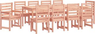 vidaXL Juego De Comedor De Jard&iacute;n 11 Pzas Madera Maciza Abeto Douglas Vidaxl