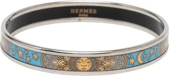 Herm&egrave;s Pre-owned Hermes Narrow Sun Moon Stars Enamel Bangle 65 Ladies 6PCBZKBLWIJGK5XF