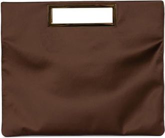 Jeffrey Campbell To-Go Satin Clutch in Brown Satin at Nordstrom