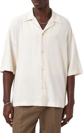 AllSaints Rialto Camp Shirt in Jetstream White at Nordstrom Rack, Size Xx-Large