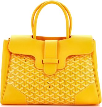 Goyard Saigon Tote Bag Coated Canvas with Leather