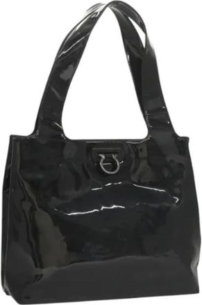 Ferragamo Pre-owned borse a mano di tela - - Pre-owned - Donna - Nero - ONE SIZE