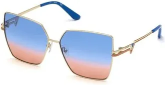 Guess Gu 7733 32W Zonnebril - Dames - Zonnebrillen - Geel - 61 MM - Accessoires
