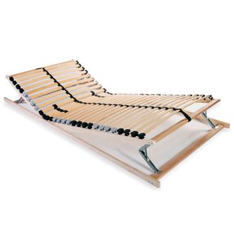 Berkfield Home Slatted Bed Base with 28 Slats 7 Zones 90x200 cm in Brown