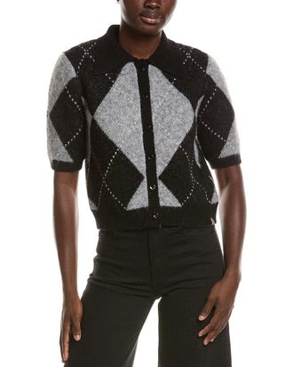Hunter Argyle Wool-Blend Cardigan